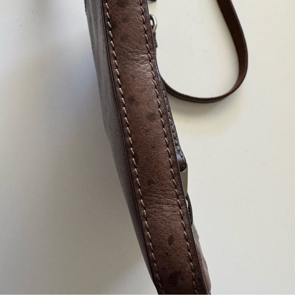 Fossil Y2K Brown Leather Crossbody Bag - Picture 9 of 15